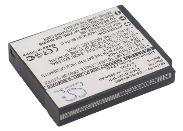 Battery for Panasonic Lumix DMC-ZS50K Lumix DMC-FT5 Lumix DMC-ZS45K Lumix DMC-ZS40K Lumix DMC-ZS35W Lumix DMC-ZS35K Lumix DMC-ZS30W Lumix DMC-ZS30R Lumix DMC-ZS30K DMW-BCM13 DMW-BCM13E DMW-BCM13PP