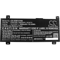 Battery for DELL Inspiron 14 7000 Inspiron 14 7466 Inspiron 14 7467 P78G 063K70 0M6WKR PWKWM