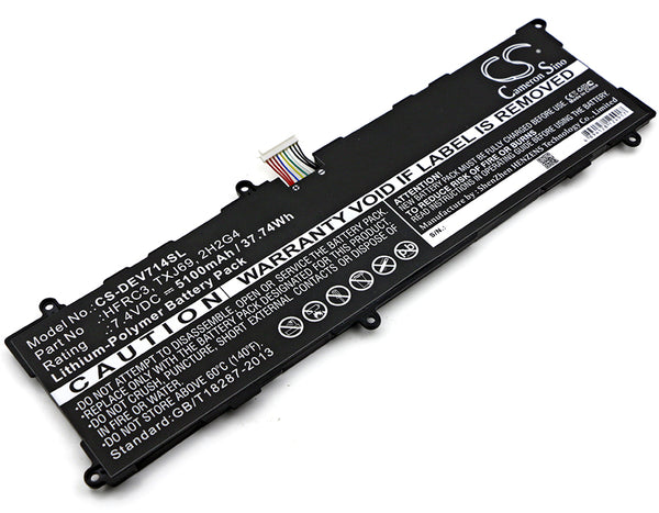 Battery for DELL Venue 11 Pro 7140 Venue 11 Pro 7140 Tablet Venue Pro 7140 2H2G4 2H2G4 21CP5/63/105 HFRC3 TXJ69