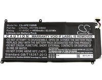 Battery for HP Envy 15-AE015TX Envy 15-AE016TX Envy 15-AE017TX Envy 15-AE018TX Envy 15-AE019TX LP03XL TPN-C124 TPN-C122 TPN-C121 LP03048XL HSTNN-UB6R HSTNN-DB7C HSTNN-DB6X 807417-005 807211-241