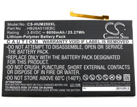 Battery for Huawei MediaPad M2 10.1 Youth MediaPad M2 10.1 Youth Edition MediaPad M2 10.1 Youth TD-LTE MediaPad T2 10.0 Pro Premium MediaPad T2 10.0 Pro Standard MediaPad T2 10.0 Pro WiFi HB26A510EBC