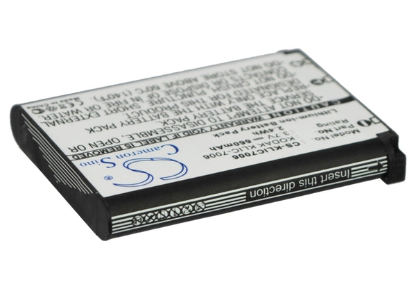 Battery for Kodak PIXPRO FZ53 PIXPRO FZ51 Easyshare M550 EasyShare M552 EasyShare M5370 EasyShare M5350 EasyShare M532 EasyShare M531 Easyshare M530 EasyShare M522 EasyShare M52 KLIC-7006 LB-012