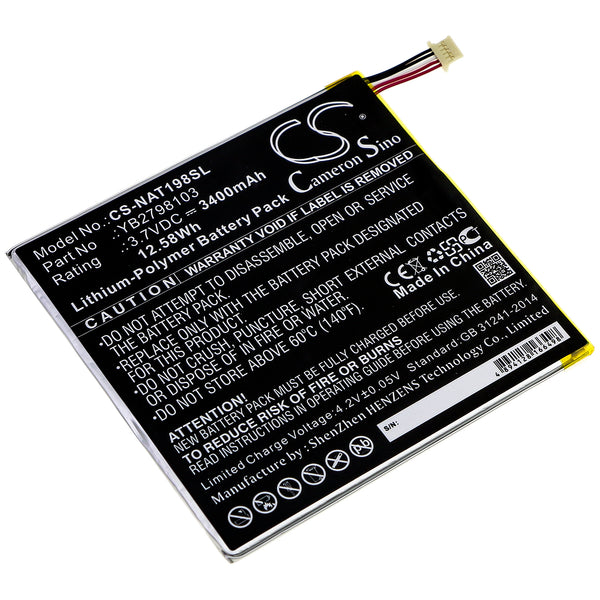 Battery for ONN ONA19TB002 Tablet 8 YB2798103