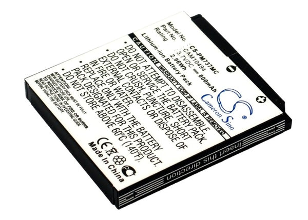 Battery for Polaroid M737 M737T T737 CAM10494