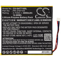 Battery for INSIGNIA Flex NS P08A7100 PR-3797103