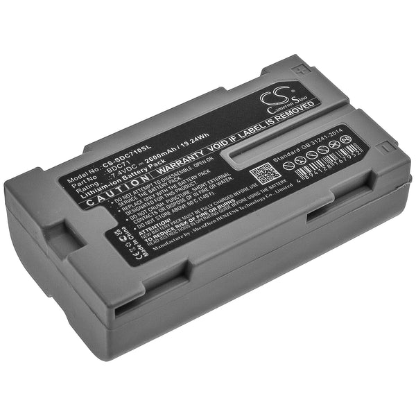 Battery for Sokkia 3D Layout Navigator LN-150 Pipe Laser TP-L6 BDC71