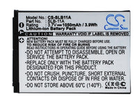 Battery for Samsung TL320 TL240 ST5500 ST5000 ST1000 HZ50W HZ50 HZ35W HZ30W HZ30 HZ25W HZ15W CL80 CL65 HZ15 WB650 WB600 WB5500 WB550 WB5000 WB2000 WB1000 WB100 TL500 TL350 EA-SLB11A SLB11A SLB-11A