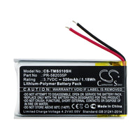 Battery for TomTom Spark 510 PR-582035P